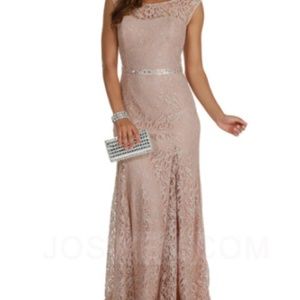 Floor Length Lace Dress w/Hidden Lace Panels